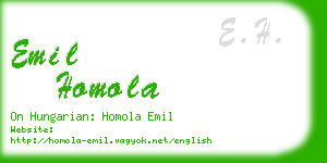 emil homola business card